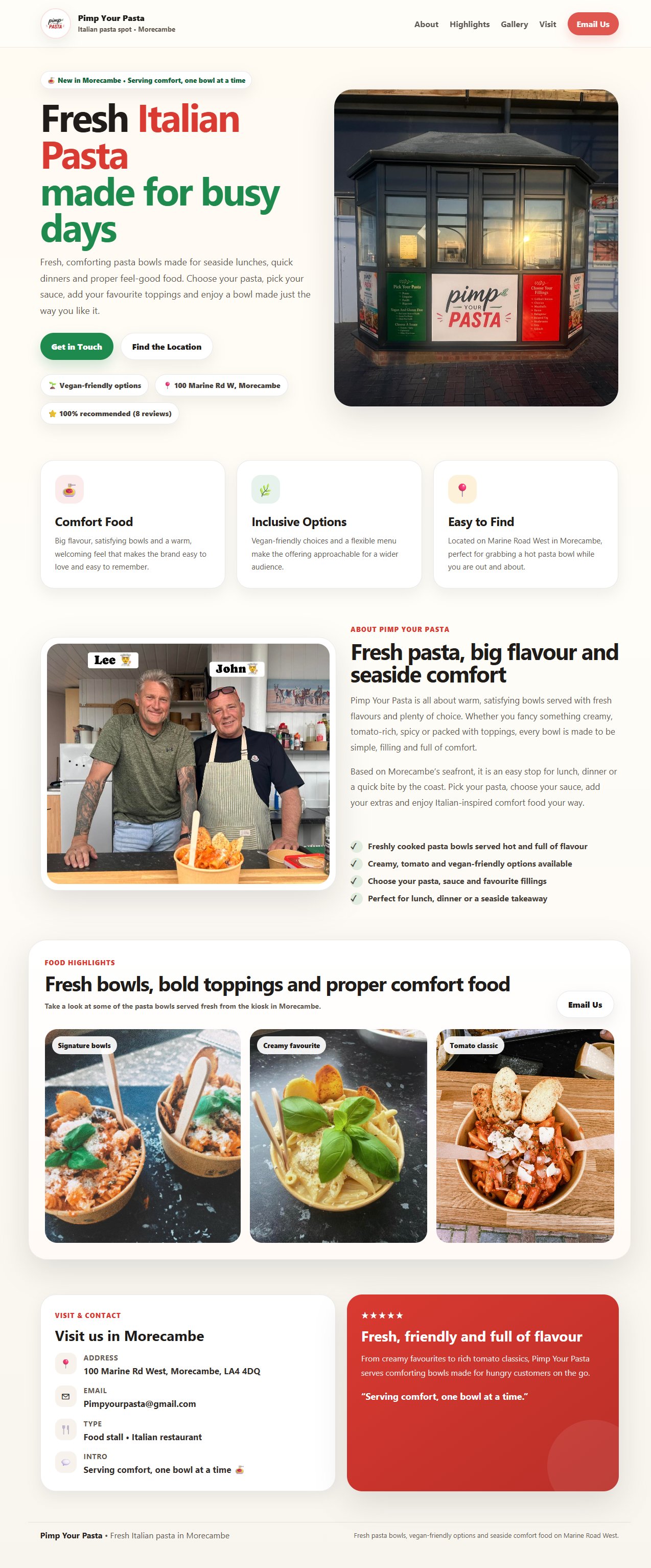 Pimp Your Pasta website screenshot